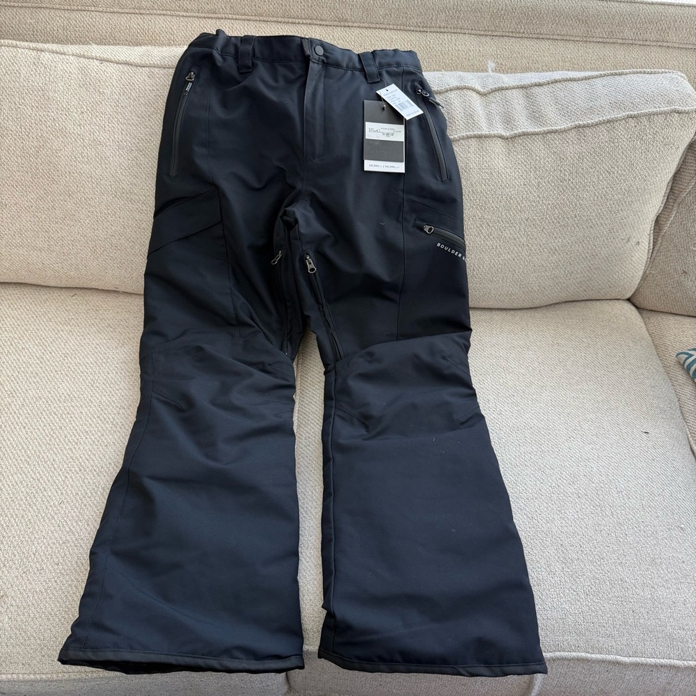 Boys Black Snow Pants - Size 14/XL